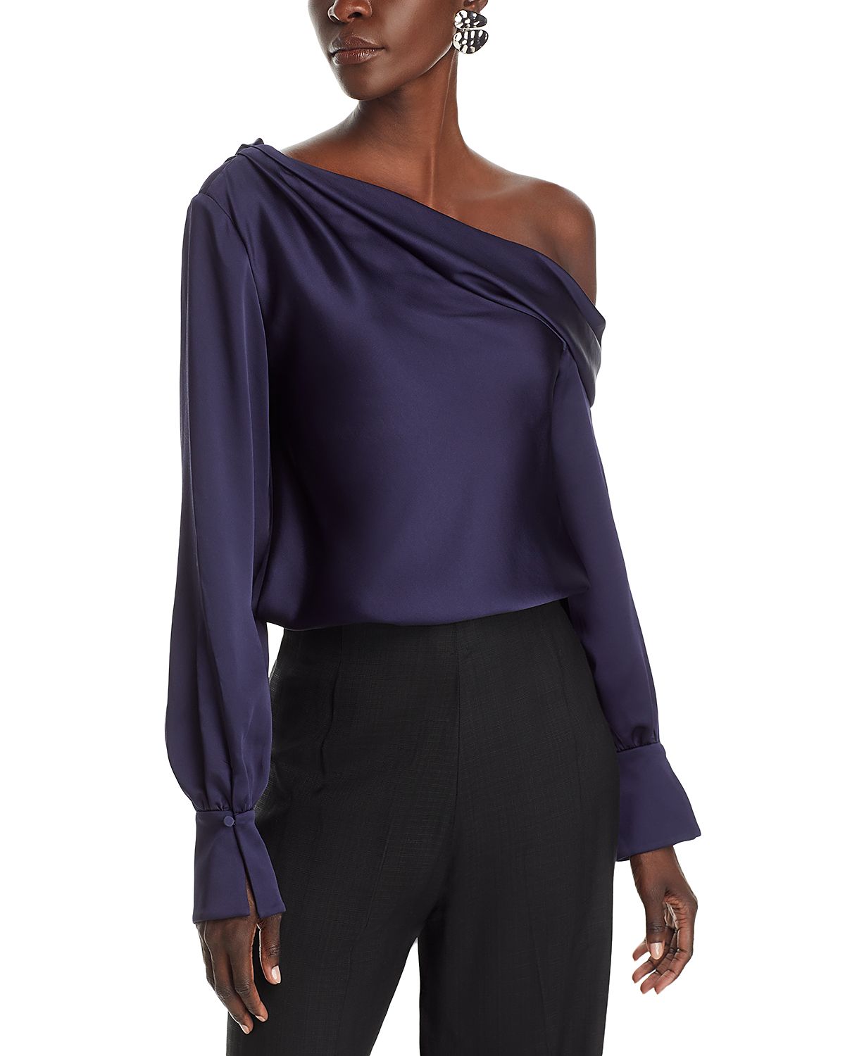 Smikhai Alice Draped One Shoulder Top