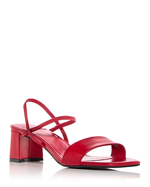 Shop Jeffrey Campbell Women's Adapt Slingback Block Heel Sandals In Red