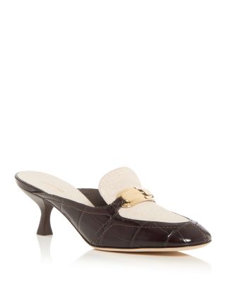 Ferragamo PUMPS＆HEELS WOMAN ELODYE Ferragamo Women's Elodye Color Block Kitten Heel Mules