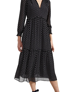 Annalise Dot Print Midi Dress