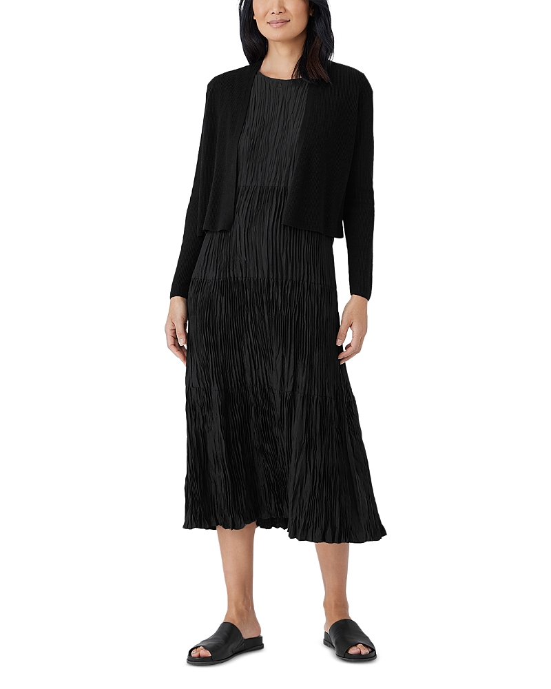 Eileen Fisher Petite Long Cardigan In Black