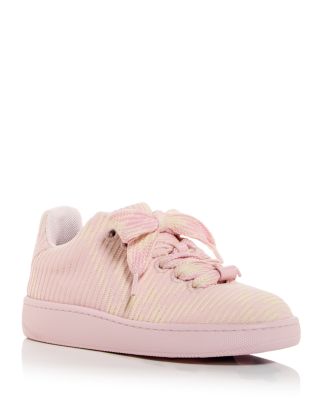 Burberry Women's Box Rib Knit Check Low Top Sneakers