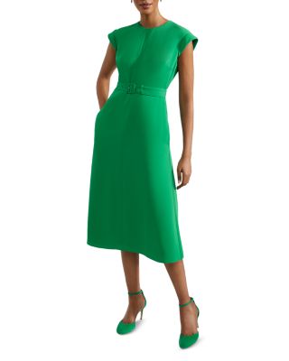 Meera Belted Midi Dress