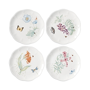 Lenox Butterfly Meadow Accent Plate, Set Of 4 In White