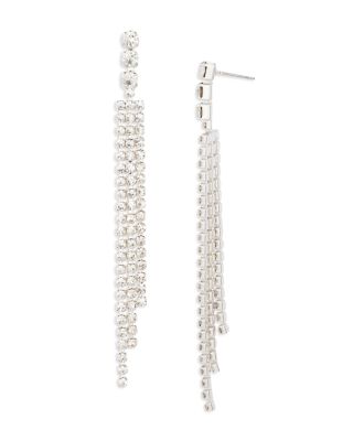 Aqua Crystal Drop Earrings, 2.2L - Exclusive