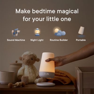 Rest+ Unisex Baby & Kids Sound Machine 2nd Gen Child s Night Light, Alarm Clock, Toddler Sleep Trainer, Time-to-Rise, White Noise, Bedtime Stories, Portable, Backup Battery (with Charging Base) - Baby, Little Kid, Big Kid