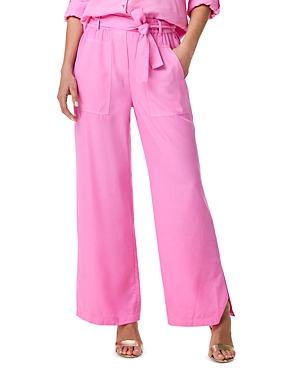 Shop Nic + Zoe Nic+zoe Drapey Utility Pants In Pink Lotus