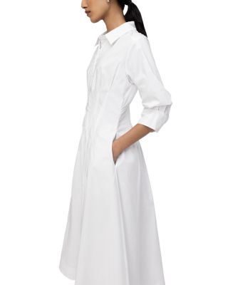 Jazz Poplin Pintuck Midi Dress