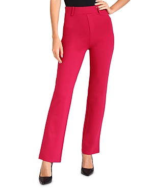 Shop Bagatelle Pull On Ponte Bootcut Pants In Magenta