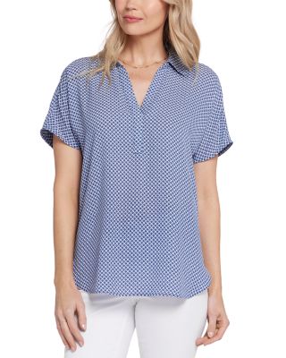 NYDJ - Becky Printed Short Sleeve Blouse