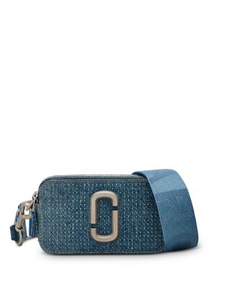 トートバッグ MARC JACOBS Denim The Denim Snapshot Crossbody Bag Marc Jacobs The Washed Monogram Denim Snapshot Crossbody
