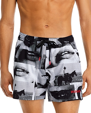 Hugo Panama Printed Drawstring 5.25 Swim Shorts