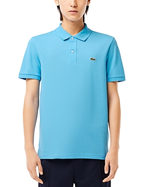 Lacoste Classic Cotton Pique Fashion Polo Shirt In Blue