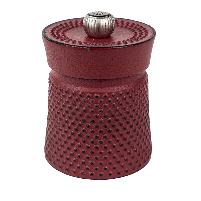 Peugeot Bali 3 Inch Cast Iron Pepper Mill In Dark Red