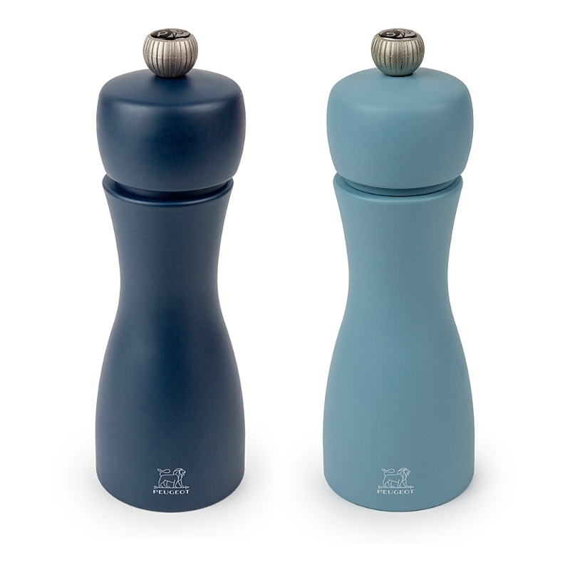 Peugeot Tahiti Duos Salt And Pepper Mill Set In Blue