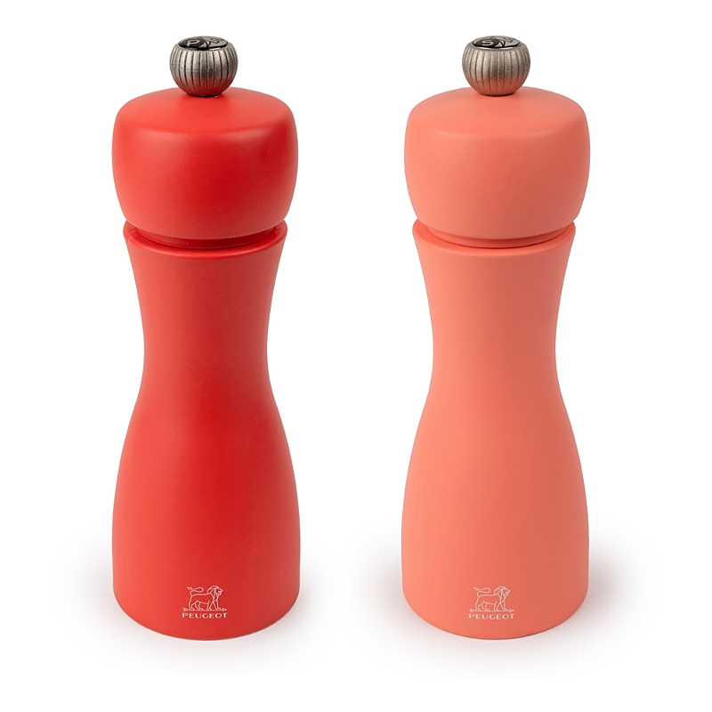 Peugeot Tahiti Duos Salt And Pepper Mill Set In Orange