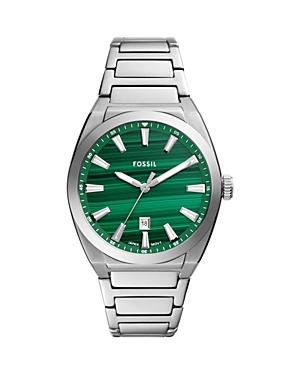 Shop Fossil Everett Watch, 42mm In Green/silver