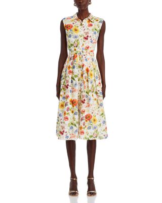 Belted Floral Shirtdress