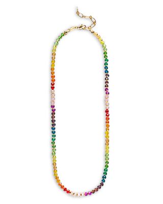 Anni Lu Tennis Kinda Multicolor Bead & Cultured Freshwater Pearl Necklace, 16.33-18.11