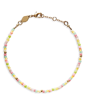 Shop Anni Lu Tutti Limone Multicolor Bead Bracelet In Multi/gold
