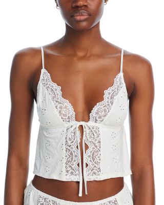 Charli Lace Eyelet Open Tank & Shorts