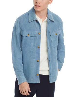 Michael Kors Perforated Suede Shirt Jacket