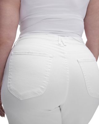 Good Waist Palazzo Cropped Jeans in W001