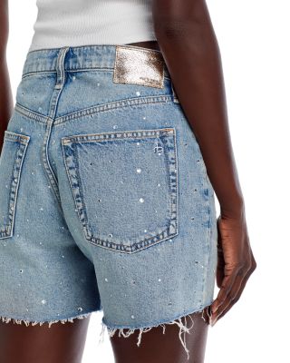 Vintage Cut Off Denim Shorts in Solana Jewel