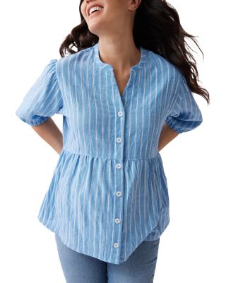 Ingrid & Isabel - Maternity Striped Peplum Blouse