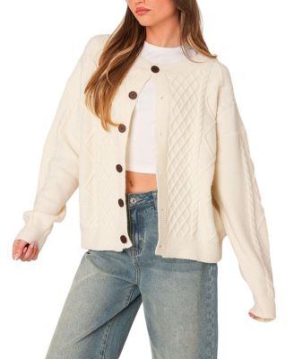 Rory Oversized Cable Knit Cardigan