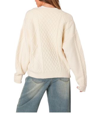 Rory Oversized Cable Knit Cardigan