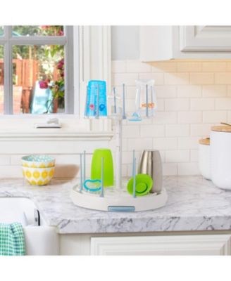 High Capacity Drying Rack and Shine Stainless Steel Bottle Brush