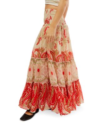 Super Thrills Printed Tiered Maxi Skirt