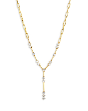 Bloomingdale's Diamond Paperclip Link Lariat Necklace In 14k Yellow Gold, 0.85 Ct. T. W. In Gold
