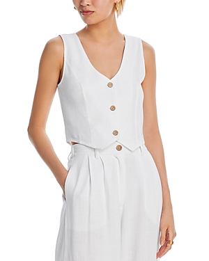 Shop Aqua Cropped Vest - 100% Exclusive In White