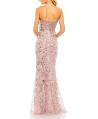 Strapless Embellished Gown