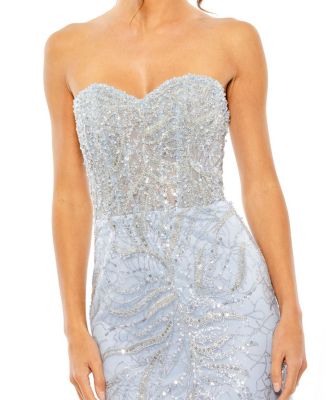 Strapless Embellished Gown