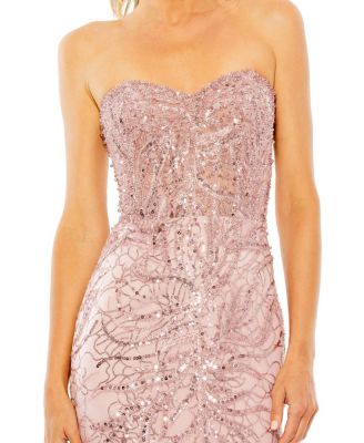 Strapless Embellished Gown
