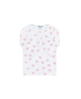 Girls' Pink Heart Print Pajama - Little Kid