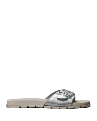 Women's Slip On Buckled Slide Sandals