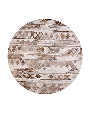 Shop Feizy Asher 8638770f Round Area Rug, 8' X 8' In Ivory Tan