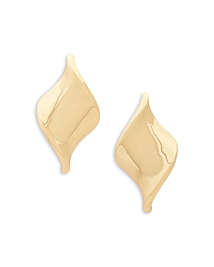 Shop Shashi Curved Earrings In Gold
