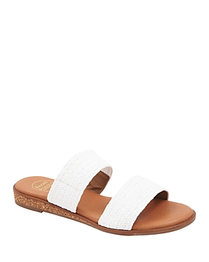 Shop Andre Assous Women's Galia Slip On Strappy Slide Sandals In White