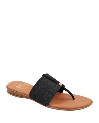 Women's Nice Slip On Woven Slide Thong Sandals