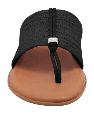 Women's Nice Slip On Woven Slide Thong Sandals