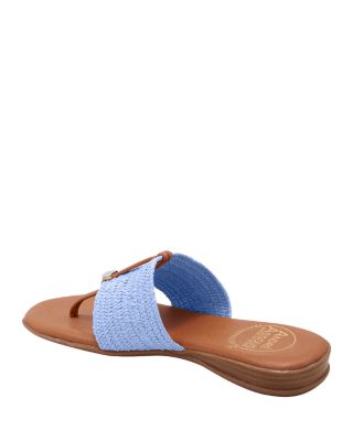 Women's Nice Slip On Woven Slide Thong Sandals