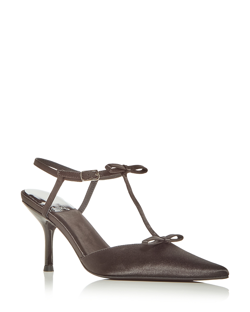 Jeffrey Campbell Playhouse Pointed Toe Pump In Black Satin