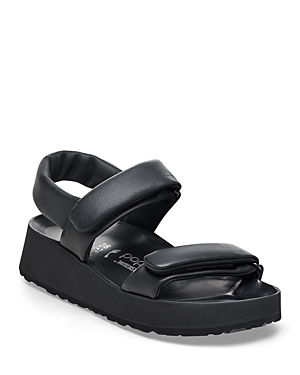 Shop Birkenstock Women's Theda Strappy Slingback Platform Sandals In Black