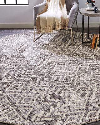 Asher 8638771F Round Area Rug, 8' x 8'