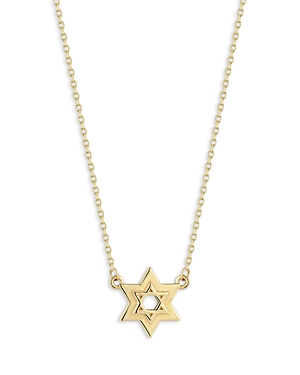 Bloomingdale's Star of David Pendant Necklace in 14K Yellow Gold, 16